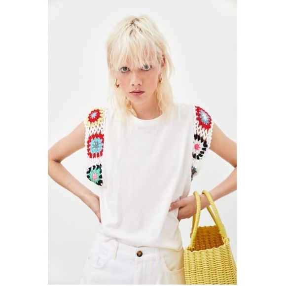 Zara Tops - Zara Crochet Crop Tank
